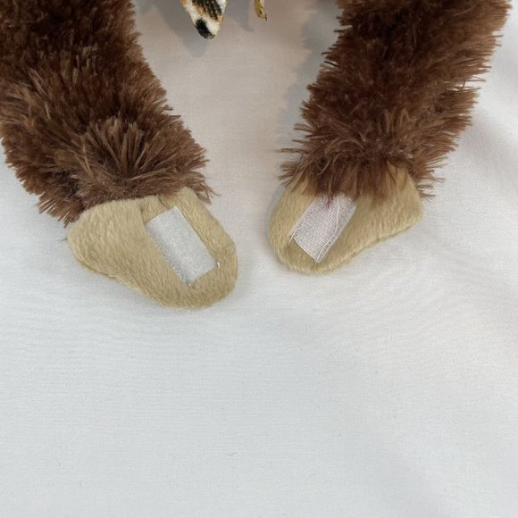 Peek A Boo Toys Brown Gorilla Ape 11” Plush Animal Print Shirt Hanging w/Tags - Picture 7 of 10